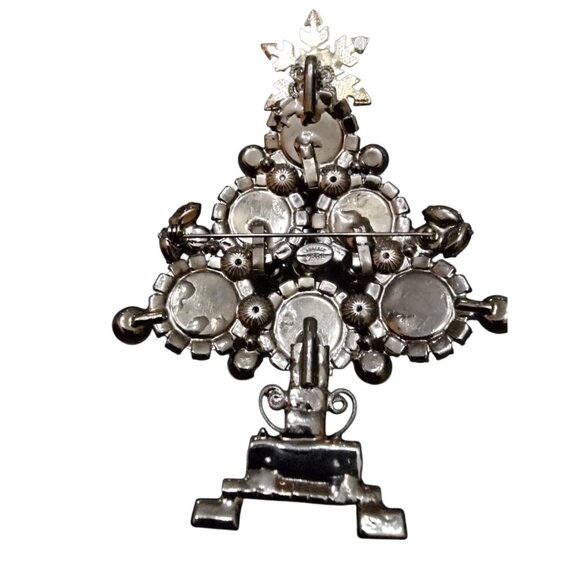 Fabulous Vintage New VRBA Dimensional Christmas Tree Brooch (A8736) - Picture 6 of 8
